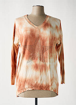 Pulover portocaliu MADE IN ITALY femeie