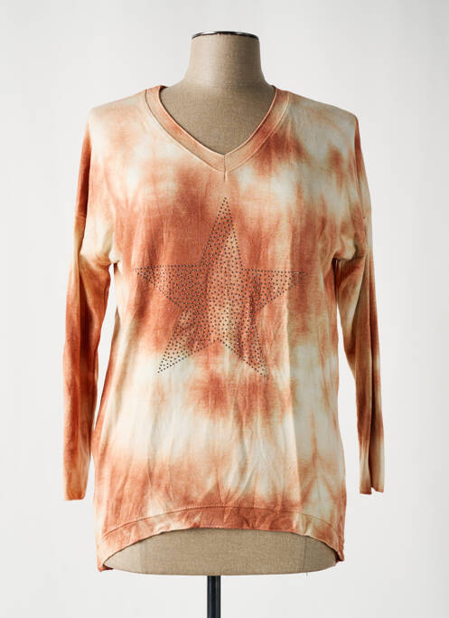 Pulover portocaliu MADE IN ITALY femeie