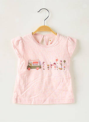 Tricou roz PETIT BATEAU fată