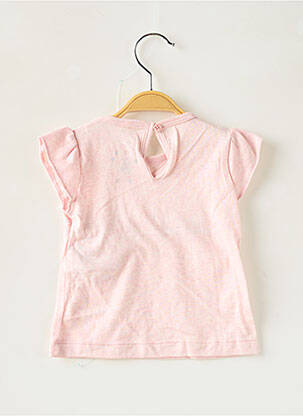 Tricou închidere cu nasturi la spate mâneci scurte roz PETIT BATEAU fată