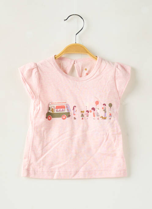 Tricou roz PETIT BATEAU fată
