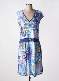 Rochie midi mâneci scurte mâneci scurte albastru MASSANA femme