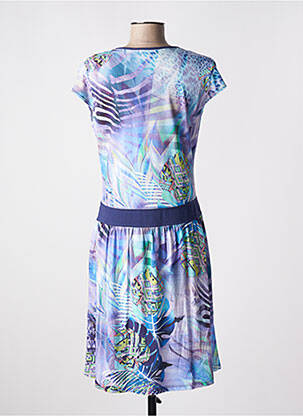 Rochie midi mâneci scurte mâneci scurte albastru MASSANA femeie