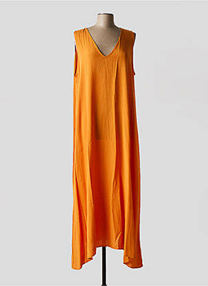 Rochie lungă portocaliu MAT. femeie