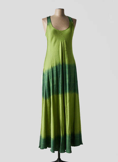 Rochie lungă fără mâneci fără mâneci verde SEMIOLOGY femme