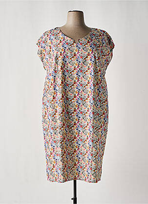 Rochie midi bej FRANCE RIVOIRE femeie