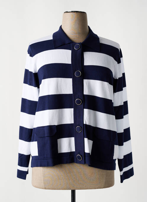 Vestă cu mâneci lungi albastru MARBLE femeie