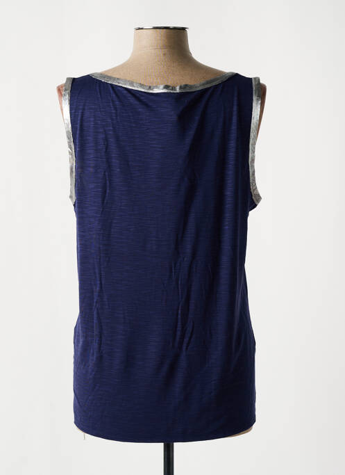 Maiou serigrafie fără mâneci albastru MARBLE femme