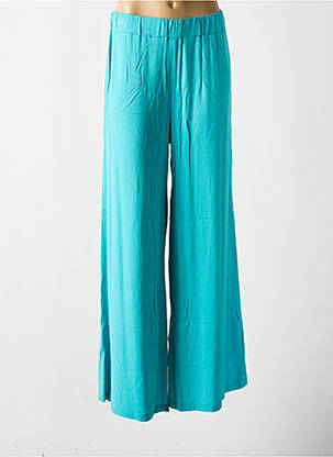 Pantalon larg albastru SEMIOLOGY femeie