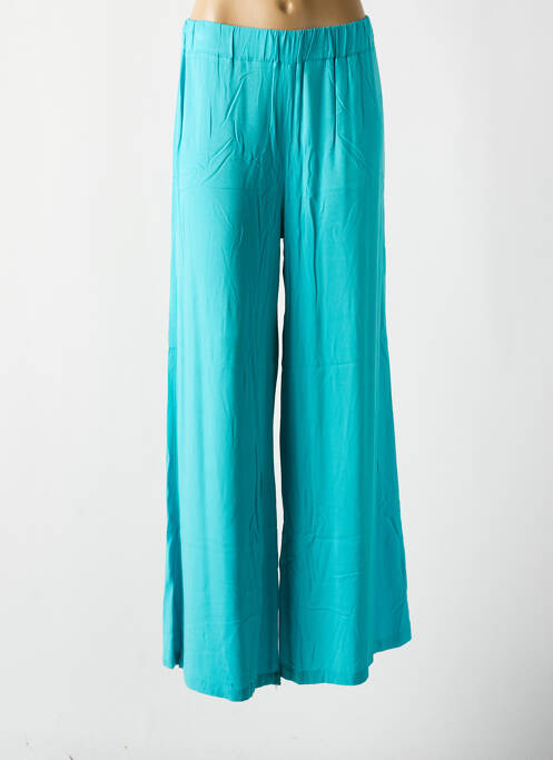 Pantalon larg albastru SEMIOLOGY femeie