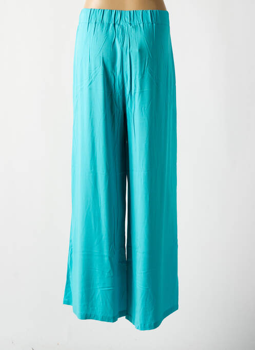 Pantalon larg albastru SEMIOLOGY femeie