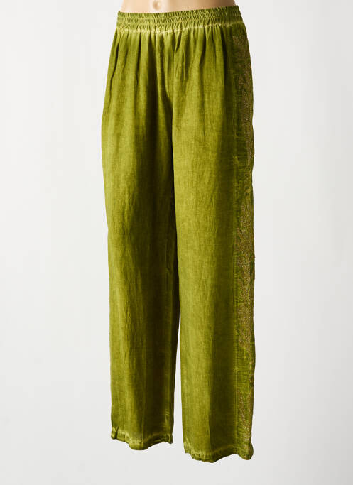 Pantalon larg verde SEMIOLOGY femeie