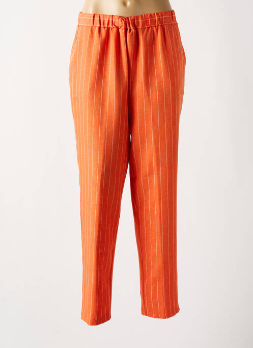 Pantalon drept portocaliu SOPHIA CURVY femeie