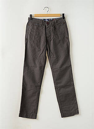 Pantalon chino țesătură poplin mărime normală gri SUPERDRY bărbat