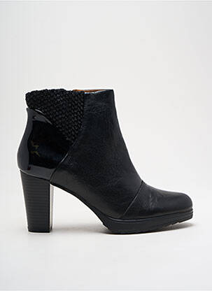 Botine/ghete cubanez toc de 7 la 9 cm negru KARSTON femeie