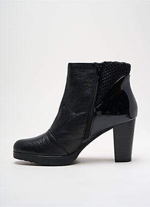 Botine/ghete cubanez toc de 7 la 9 cm negru KARSTON femeie