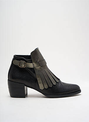Botine/ghete material neted toc de 4 la 6 cm negru GADEA femeie