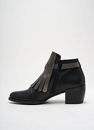 Botine/ghete material neted toc de 4 la 6 cm negru GADEA femeie
