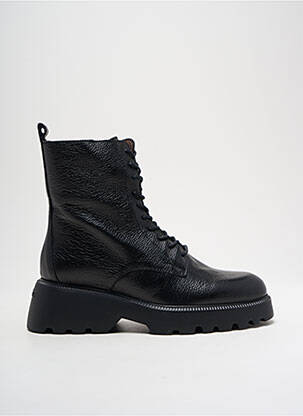 Botine/ghete material neted toc de 4 la 6 cm negru WONDERS femeie