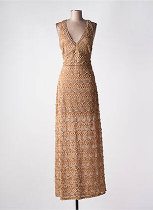 Rochie lungă bej GUESS femeie