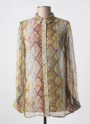 Cămașă țesătură crep mâneci lungi verde GUESS femeie
