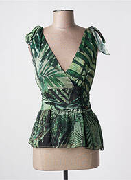 Top croială cambrată fără mâneci verde GUESS femeie