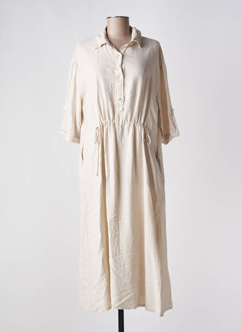 Rochie midi bej CHERRY PARIS femeie