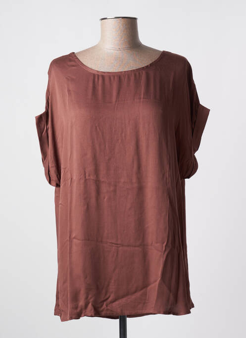 Tunică mâneci scurte maro GENESIS femeie