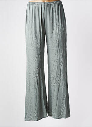 Pantalon evazat talie elastică mărime normală verde GENESIS femeie