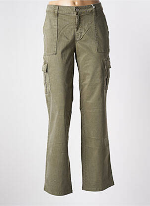 Pantalon cargo țesătură poplin mărime normală verde GUESS femeie