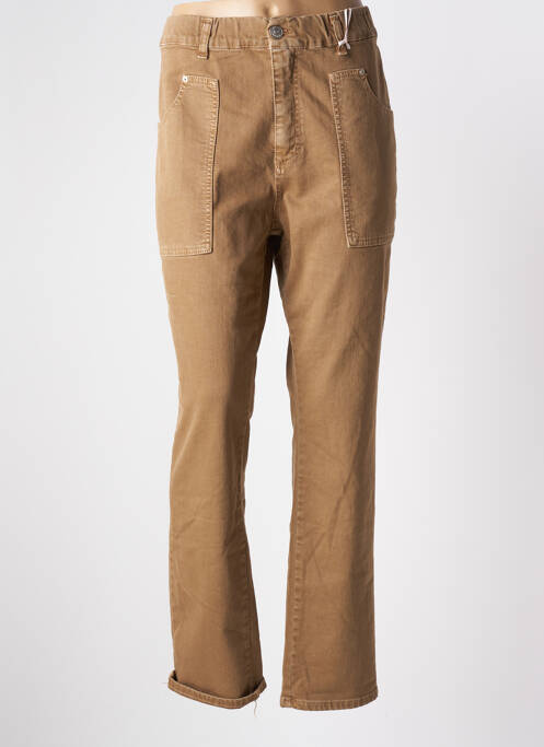 Blugi cu croială dreaptă maro PLEASE femeie