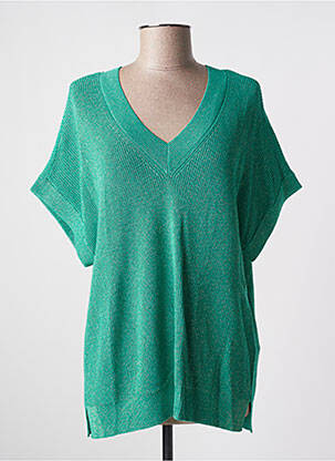 Pulover guler în v mâneci scurte verde VERO MODA femeie