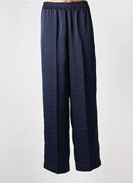 Pantalon drept talie elastică mărime normală albastru ROBERTO COLLINA femme