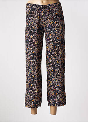 Pantalon 7/8 talie elastică mărime normală negru MIKI THUMB femeie