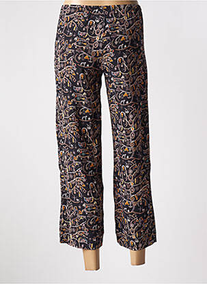 Pantalon 7/8 talie elastică mărime normală negru MIKI THUMB femeie