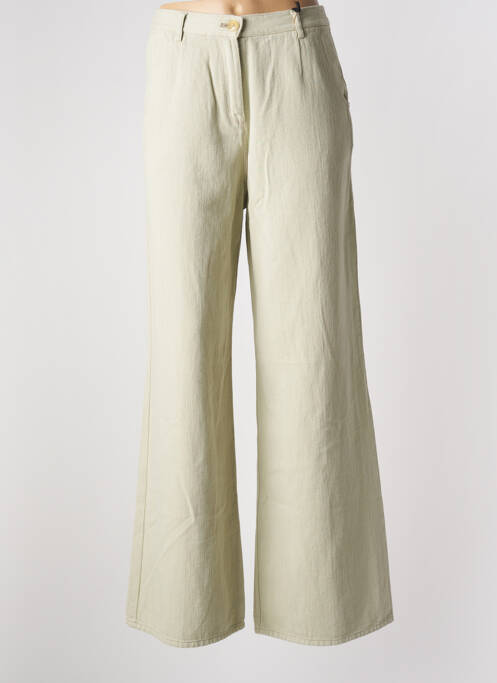 Blugi cu croială evazată verde FORTE-FORTE femeie