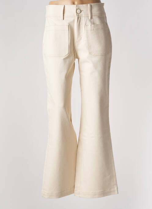 Blugi cu croială evazată bej MASSCOB femeie