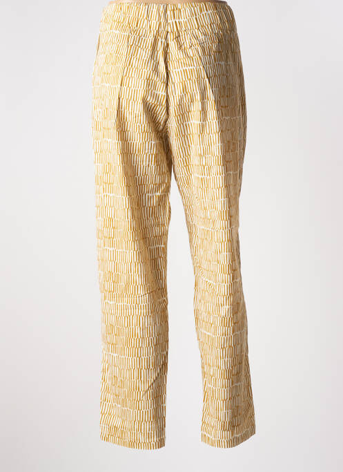 Pantalon drept țesătură poplin talie înaltă bej DIEGA femme