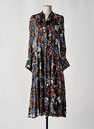 Rochie lungă mâneci lungi mâneci lungi albastru CALIBAN femeie