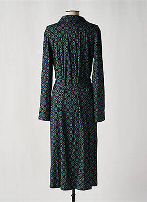 Rochie midi imprimeu fantezie mâneci lungi verde SIYU femeie