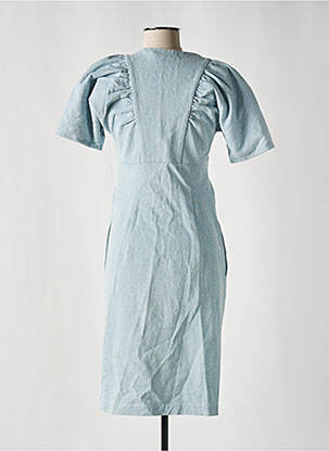 Rochie midi mâneci scurte mâneci scurte albastru MASSCOB femeie