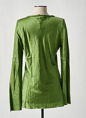 Bluză guler rotund mâneci lungi verde SHIRT C-ZERO femeie