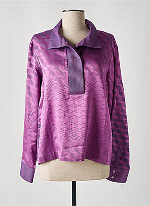 Bluză imprimeu fantezie mâneci lungi violet INDRESS femeie