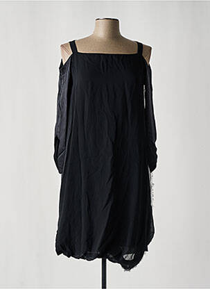 Rochie midi mâneci 3/4 mâneci 3/4 negru KRISTINA TI femeie