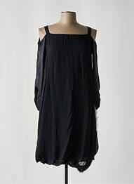 Rochie midi mâneci 3/4 mâneci 3/4 negru KRISTINA TI femme
