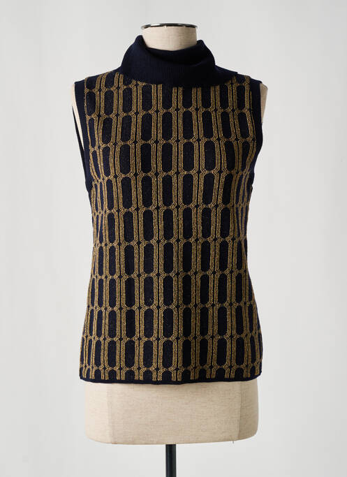 Pulover cu guler înalt albastru SIYU femeie