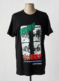 Tricou croială dreaptă mâneci scurte negru GUESS homme