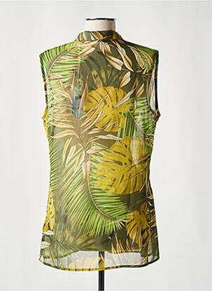 Cămașă țesătură crep fără mâneci verde GUESS femeie