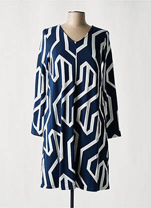 Rochie midi imprimeu fantezie mâneci lungi albastru STREET ONE femeie