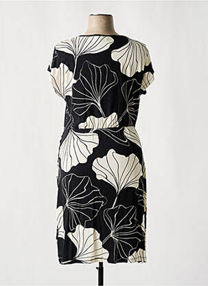 Rochie midi imprimeu fantezie mâneci scurte negru GEISHA femeie
